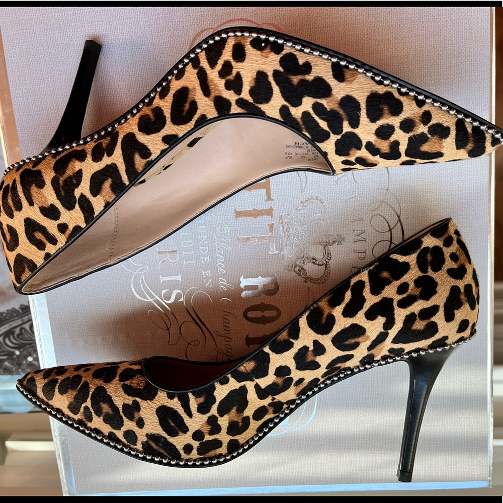 Coach leopard print stilettos